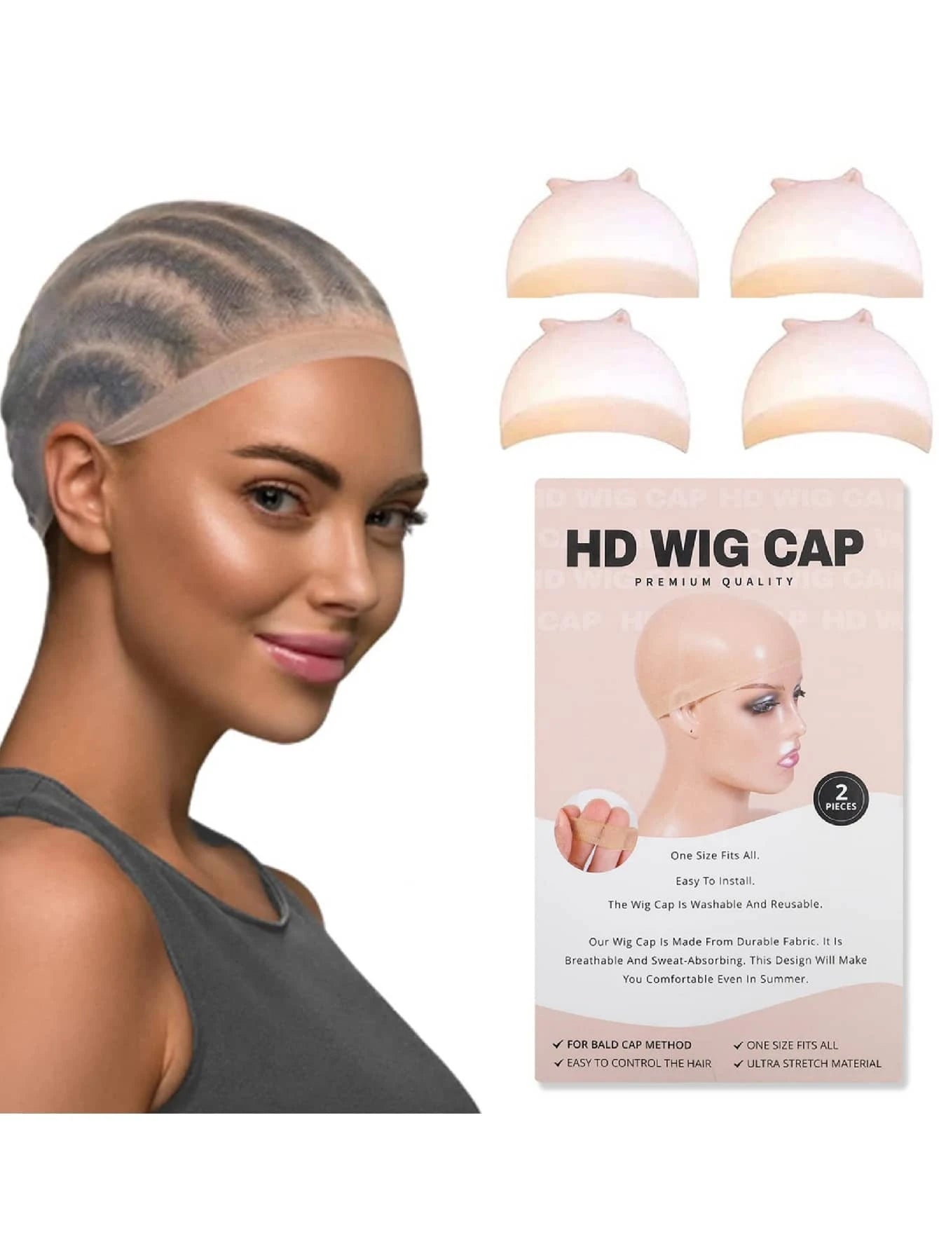 Invisible HD Wig Caps for Lace Front Wigs