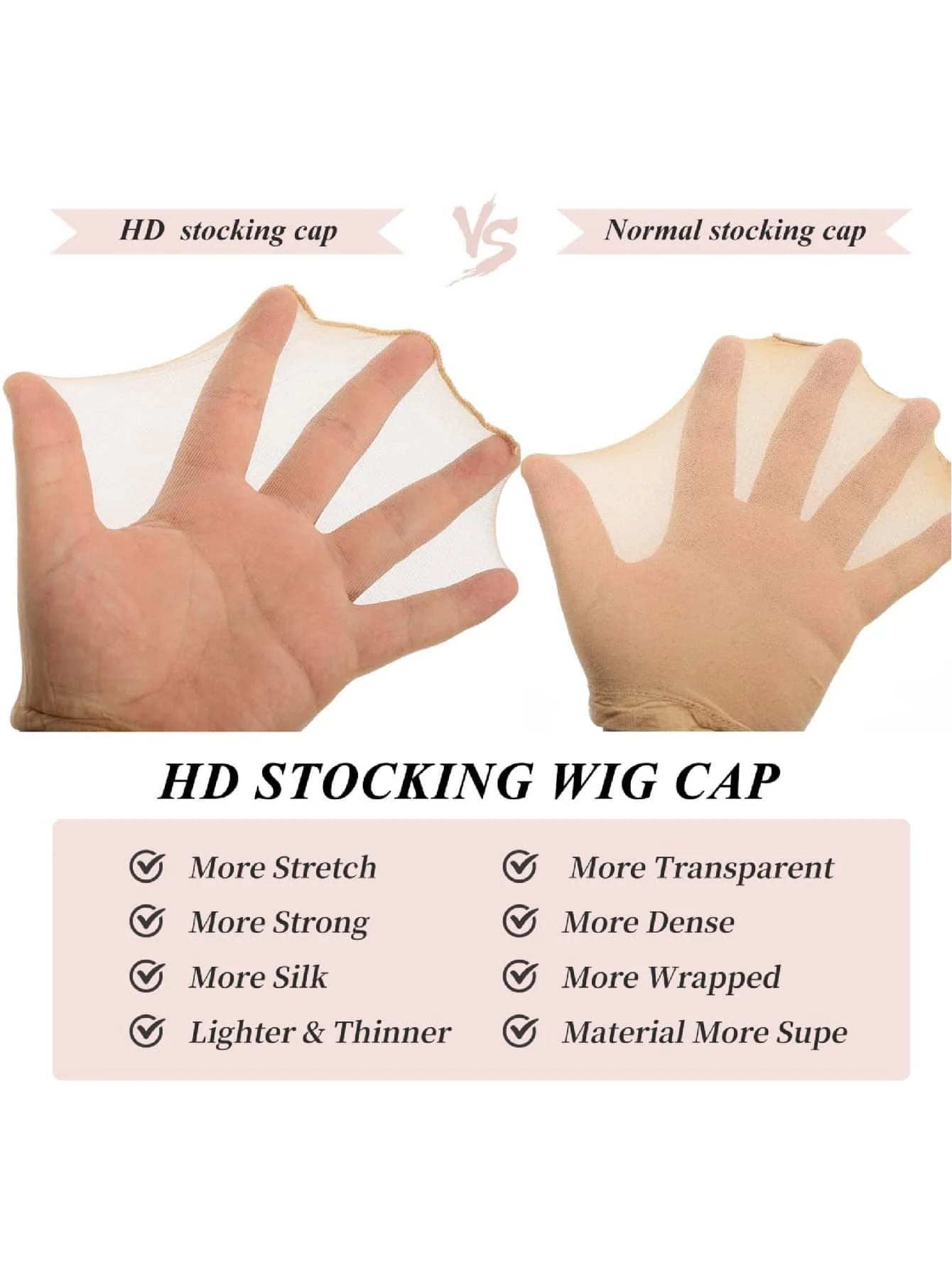 Invisible HD Wig Caps for Lace Front Wigs