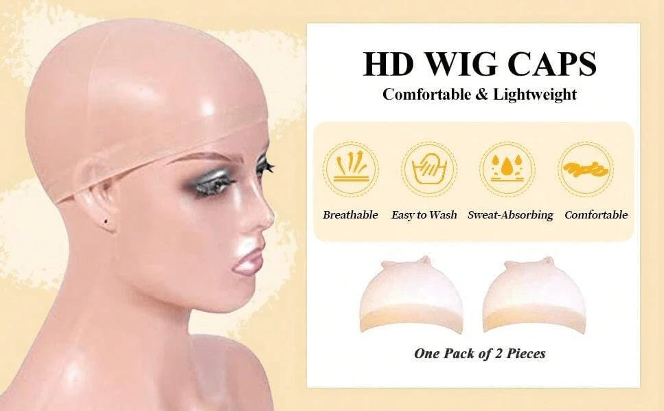 Invisible HD Wig Caps for Lace Front Wigs