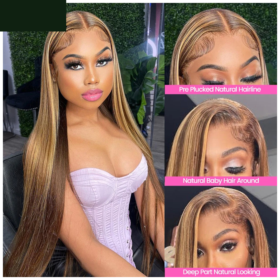 Ombre Peruvian Straight Lace Wigs