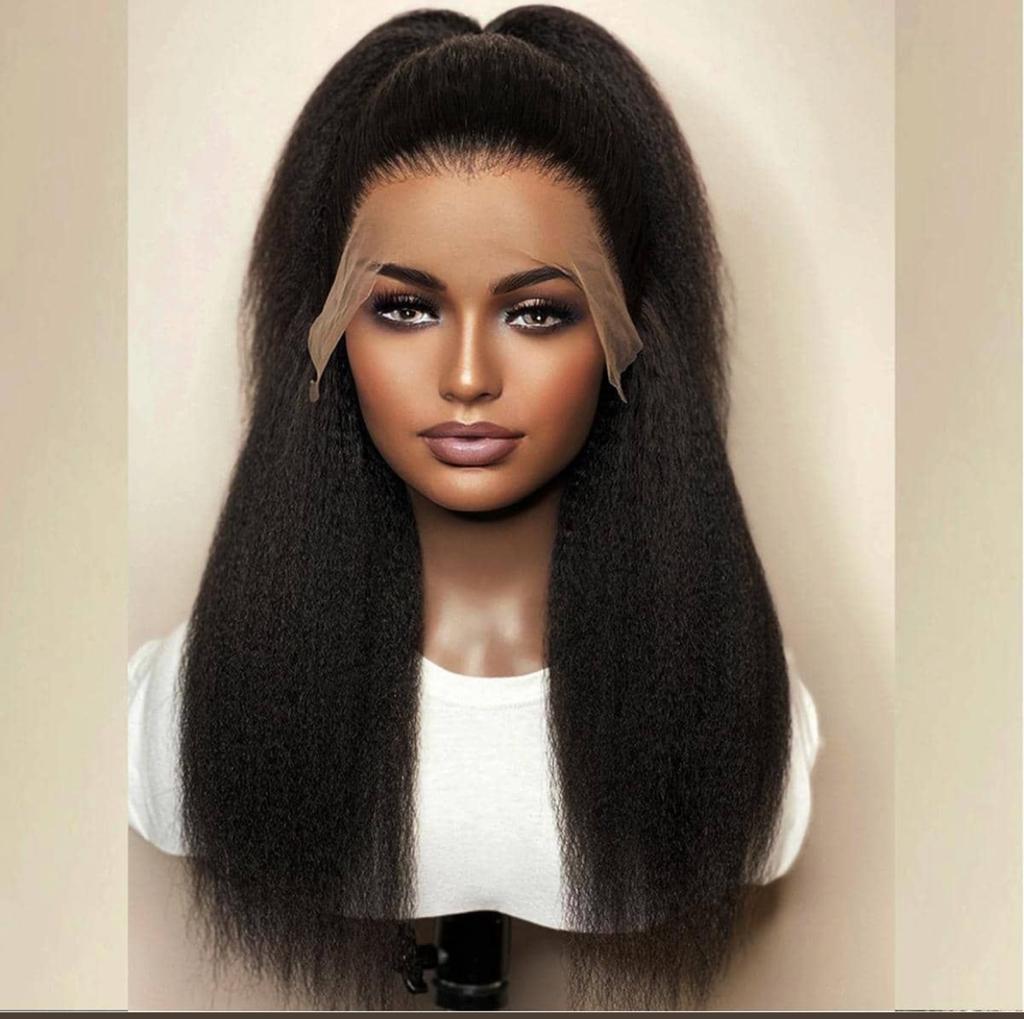 Brazilian Kinky Straight Lace Front Wigs